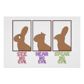 Funny Easter Chocolate Bunnies Perfect Poster (Voorkant)