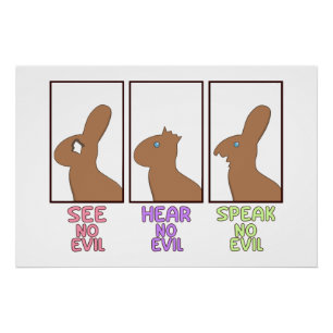 Funny Easter Chocolate Bunnies Perfect Poster