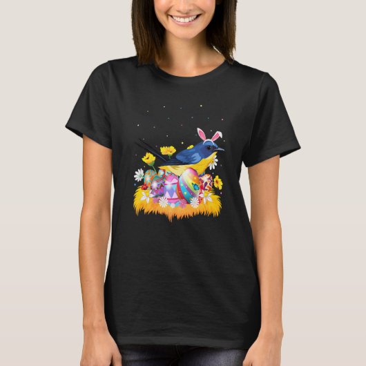 Funny Easter Cute Eastern Bluebird Easter Sun T-shirt (Voorkant)