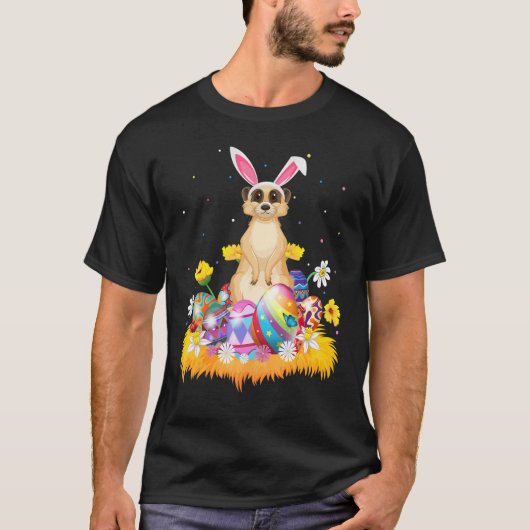 Funny Easter Cute Meerkat Paaszondag T-shirt (Voorkant)