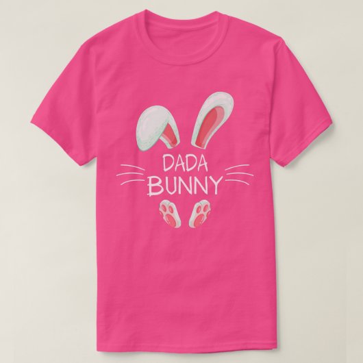 Funny Easter Day Costume Matching Cute Dada Bunny T-shirt (Design voorkant)