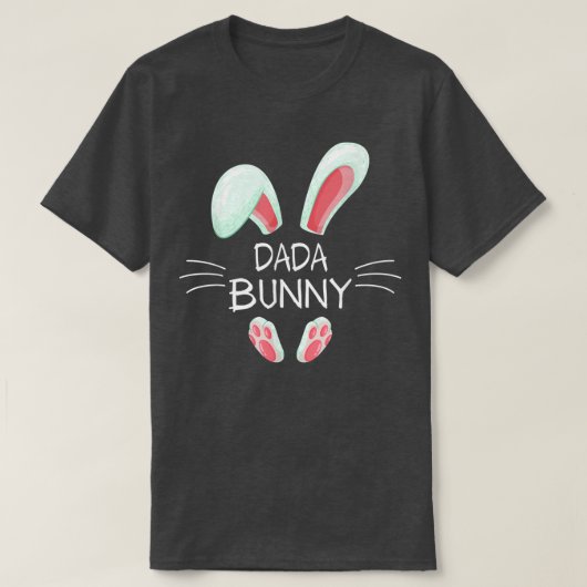 Funny Easter Day Costume Matching Cute Dada Bunny T-shirt (Design voorkant)