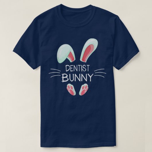 Funny Easter Day Costume Matching Cute Dentist Bun T-shirt (Design voorkant)