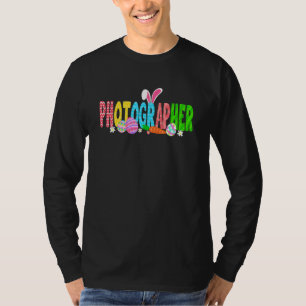 Funny Easter Day Cute Photographer Rabbit Bunny Co T-shirt