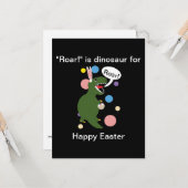 Funny Easter Dinosaur Cute Personaliseert Briefkaa Kaart (Voorkant / Achterkant in situ)