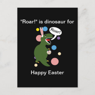 Funny Easter Dinosaur personaliseren Briefkaart