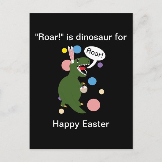 Funny Easter Dinosaur personaliseren Briefkaart (Voorkant)