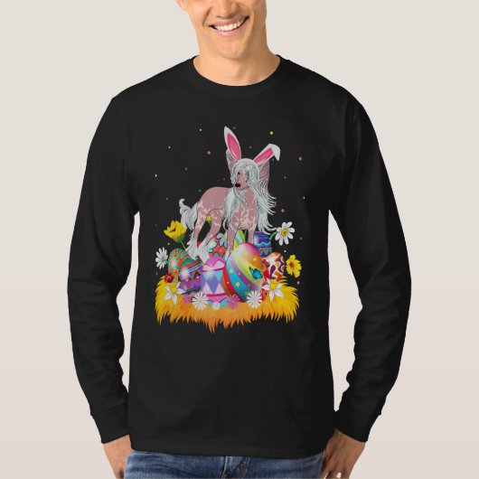 Funny Easter Egg Chinese Crested Dog Easter Sunda T-shirt (Voorkant)