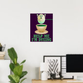 Funny Easter Egg Dyeing Poster (Thuiskantoor)