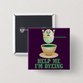 Funny Easter Egg Dyeing Vierkante Button 5,1 Cm (Voorkant /achterkant)
