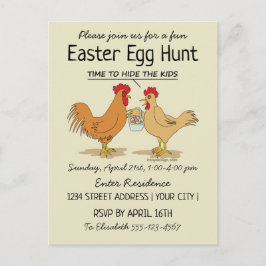 Funny Easter Egg Hunt Uitnodiging