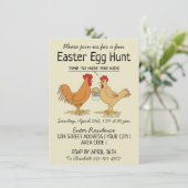 Funny Easter Egg Hunt Uitnodiging (Staand voorkant)