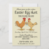 Funny Easter Egg Hunt Uitnodiging (Voorkant)