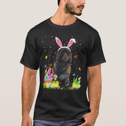 Funny Easter Egg Hunting Portuguese Water Dog East T-shirt (Voorkant)