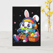 Funny Easter Egg Playing Video Game For Gamer Boys Kaart (Gele Bloem)