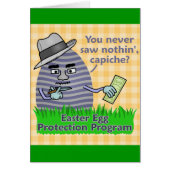 Funny Easter Egg Protection Programme Wenskaart (Voorkant)