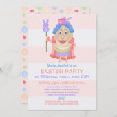 Funny Easter Eggstra Cute Spring Party Kaart (Voorkant / Achterkant)