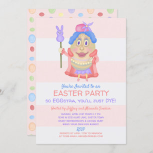 Funny Easter Eggstra Cute Spring Party Kaart
