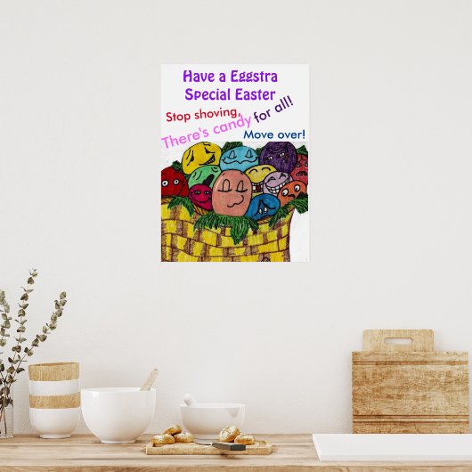 FUNNY EASTER EIGS POSTER (Keuken)