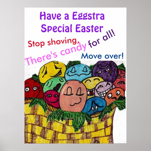 FUNNY EASTER EIGS POSTER (Voorkant)