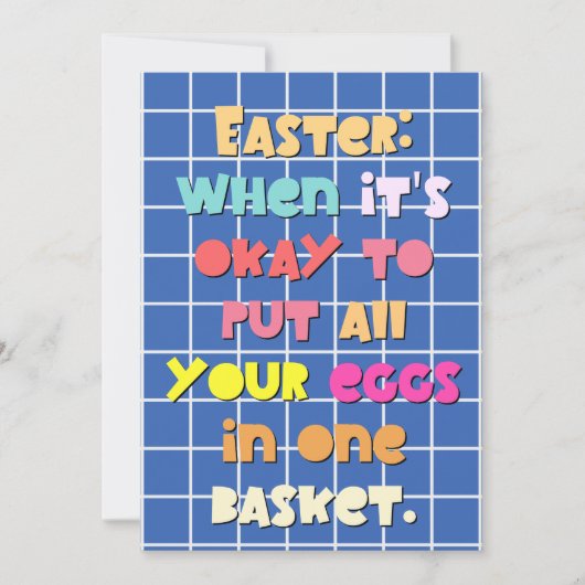 Funny Easter Gezegde Pun Kaart (Voorkant)