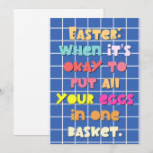 Funny Easter Gezegde Pun Kaart (Voorkant / Achterkant)