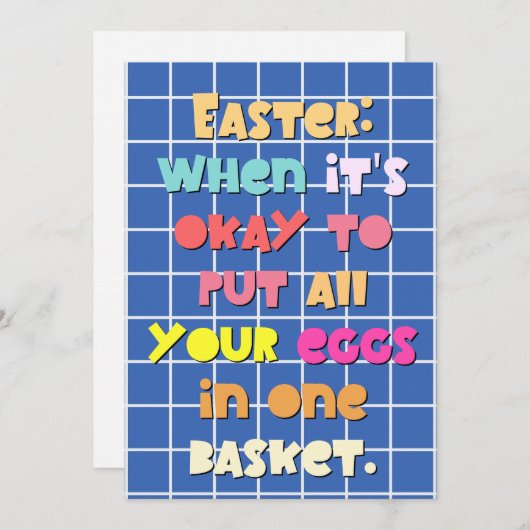 Funny Easter Gezegde Pun Kaart (Voorkant / Achterkant)
