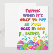 Funny Easter Gezegde Pun Kaart (Voorkant / Achterkant)