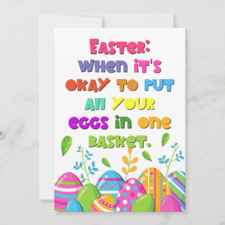 Funny Easter Gezegde Pun Kaart