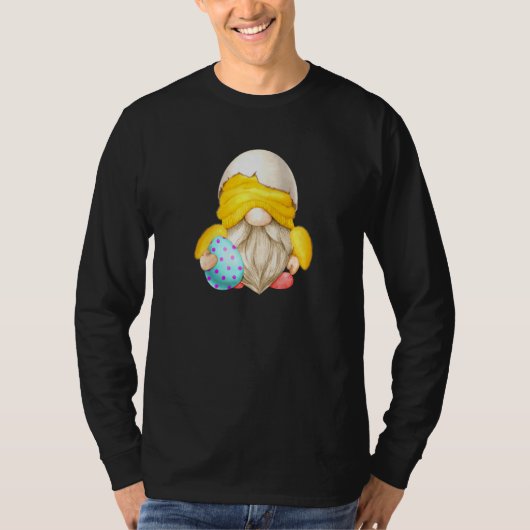 Funny Easter Gnome Grandpa voor kippen pap en eas T-shirt (Voorkant)