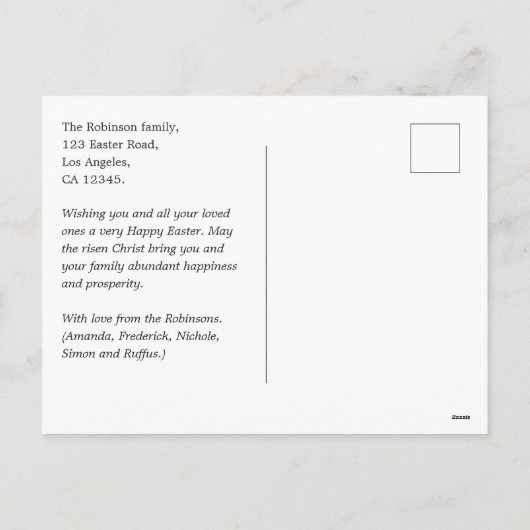 Funny Easter Greeting Feestdagenkaart (Achterkant)