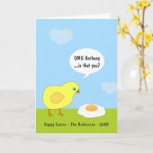 Funny Easter Greeting Kaart (Gele Bloem)