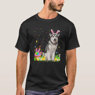 Funny Easter Hunting Alaskan Malamute Dog East T-shirt