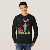 Funny Easter Hunting Border Collie Dog Pasen T-shirt (Voorkant volledig)