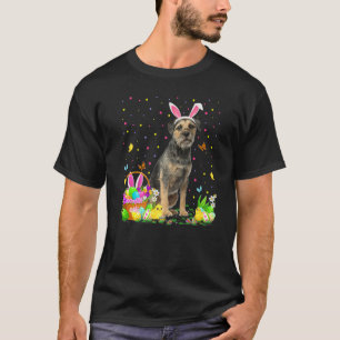 Funny Easter Hunting Border Terrier Dog Easter T-shirt