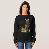 Funny Easter Hunting Border Terrier Dog Easter Trui (Voorkant volledig)