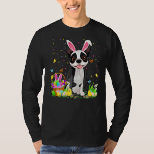 Funny Easter Hunting Boston Terrier Dog Easter T-shirt