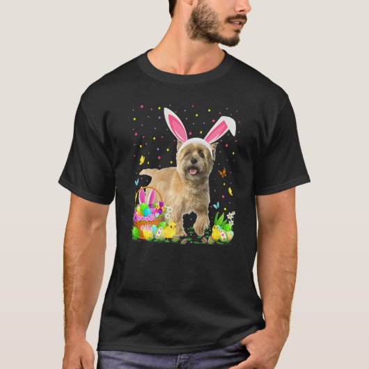 Funny Easter Hunting Cairn Terrier Dog Pasen T-shirt (Voorkant)
