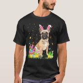 Funny Easter Hunting French Bulldog Easter Sun T-shirt (Voorkant)