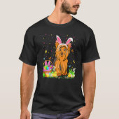 Funny Easter Hunting Yorkshire Terrier Dog Eas T-shirt (Voorkant)