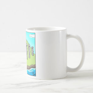 Funny Easter Island Cigar Cartoon Gifts Koffiemok
