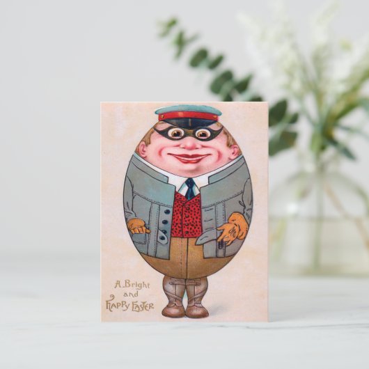  Funny Easter Man Humor Human Briefkaart (Staand voorkant)