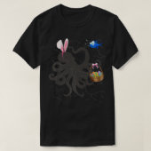 Funny Easter Octopus Easter Basket en Bunny Ears T-shirt (Design voorkant)