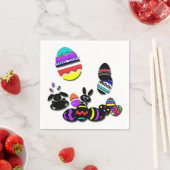 Funny Easter Paper Napkins Digital Embossed effect Servetten (Insitu)