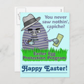 Funny Easter Protection Programme Feestdagenkaart (Voorkant / Achterkant)