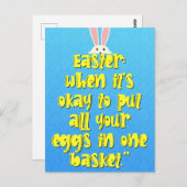 Funny Easter Pun Quote Kaart (Voorkant / Achterkant)