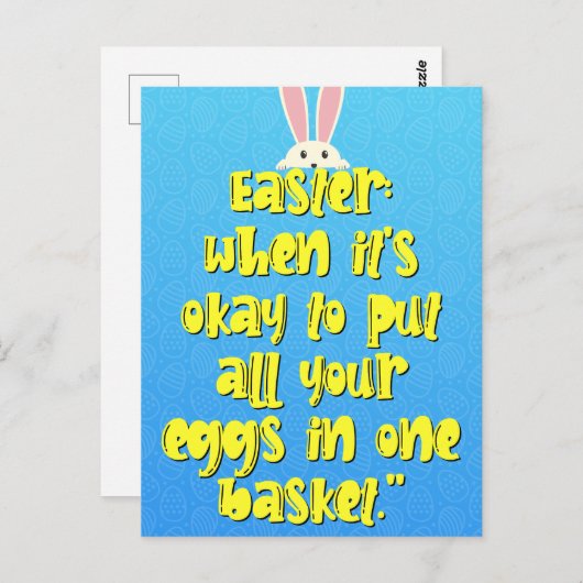 Funny Easter Pun Quote Kaart (Voorkant / Achterkant)