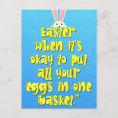 Funny Easter Pun Quote Kaart (Voorkant)