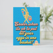 Funny Easter Pun Quote Kaart (Staand voorkant)