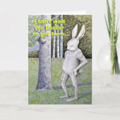 Funny Easter Rabbit Card Feestdagen Kaart (Voorkant)